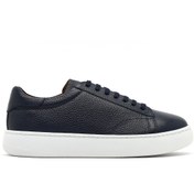 Resim Derimod Erkek Lacivert Bağcıklı Kalın Tabanlı Deri Sneaker,Kışlık Spor Ayakkabı 25WFD8240FT 