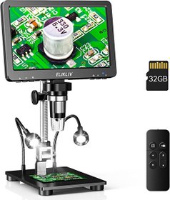 Resim Elikliv EDM9 Pro 7" HDMI Dijital Mikroskop 1200X Büyütme 