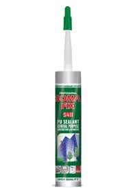 Resim 12 Adet 280 Ml Beyaz Somafix Poliüretan Mastik Dış Cephe Pu Koli Beyaz 