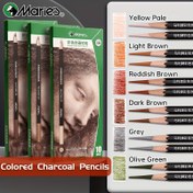 Resim 10 adet Marie'S Profesyonel Silinebilir Altıgen Kömür Kalemleri, İnce Uçlu, Cilt Tonu Renkli Pasta Kireç, İki Elde Kullanılabilir, Portre Çiziminde Kullanılır, Gölgeleme, Karıştırma, Yetişkinler, Öğrenciler ve Sanatçılar İçin Noel/Şükran Hediyesi ile 
