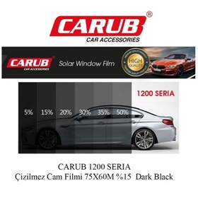 Resim Temiz Pazar Carub Çizilmez Koyu Siyah Dark Black %15 Cam Filmi 75 Cm X 60 Metre SERİA ORJ 1236351 