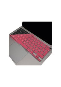 Resim Apple Uyumlu MacBook Air 13 Klavye Kılıfı A2179 A2337 M1 Türkçe Q Silikon İnce Toz Sıvı Koruma Yıkanabilir Pembe 