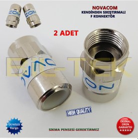 Resim Novacom Rg6 Kendinden Sıkmalı F Konnektor - 2 Adet 