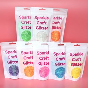 Resim Toplu Iridescent Simli Parıltılı Büyük Taneli Glitter - Pastel, Metalik ve Neon Renkler - Reçine Epoxy, Takı Yapımı, Parti Dekorasyonu için - Tekli Poşet (3.53oz/100g) - Sınıf, DIY El Sanatları, Profesyonel Sanatçılar, Canlı El İşi Ürünleri İçin İdeal 