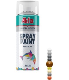 Resim Akfix Sprey Boya Parlak Kahverengi RAL8017 400Ml / 300Gr 