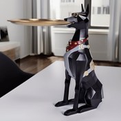 Resim Çıkarılabilir Tepsiye Sahip Sosis Köpek Heykeli - Anahtarlar, Telefon ve Atıştırmalıklar için Reçine Koleksiyon Figürü, Noel, Şükran Günü, Bağımsızlık Günü İçin Klasik Geometrik Tasarım Ev Dekoru 