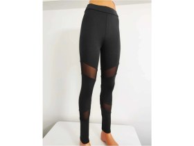 Resim Tül Detaylı Yüksek Bel Dalgıç Tayt 