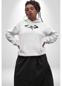 Resim Staind Kadın Erkek Beyaz Kapüşonlu Sweatshirt Hoodie Beyaz 