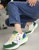 Resim Benetton 10044 Beyaz Yeşil Memory Foam Kadın Sneakers 