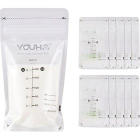 Resim Vkemall Youha Anne Sütü Saklama Poşetleri, 180ml Kapasite, Pet+ldpe Malzeme, 10 Adet Paket 