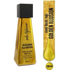 Resim Eda Taşpınar Golden Illusion Işıltılı Vücut Yağı 200 ML 
