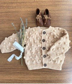 Resim WhimsyBabyOrganic El Örgüsü Bebek Hırka 