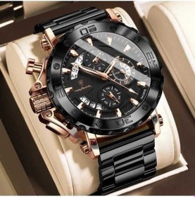 Resim Fastbuy Erkek Kadınlar İçin Korozyon Dirençli Kristal Saat, 892 Model, Rose Black Renk, 3 Atm Su Dayanıklı, Durable Strap Alt Altın 