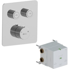 Resim Eca Termostatik Ankastre Duş Bataryası Sıva Üstü-Sıva Altı 2 Yollu 102101402 