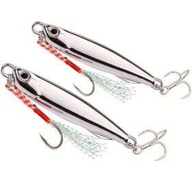 Resim 1 Adet Kaşık Metal Jigler Gümüş Renkli Balık Avlama Cazibeleri Kancalarla 7g/0.24oz 10g/0.35oz 15g/0.52oz 20g/0.7oz 30g/1.05oz 40g/1.41oz Elektro Kaplama Balık Avlama Cazibeleri Makaralı Levrek 