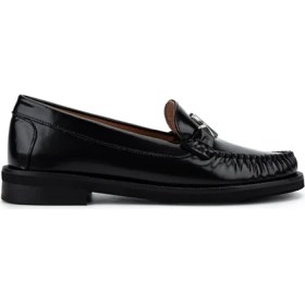 Resim Mario Valentino Kadın Hakiki Deri Siyah Loafer Ayakkabı 1040 91D2555 Bn Ayk SK25-26 Black 
