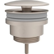 Resim VitrA Origin A4514834 Yuvarlak Lavabo Süzgeci, Universal, Sabit, Fırçalı Nikel 