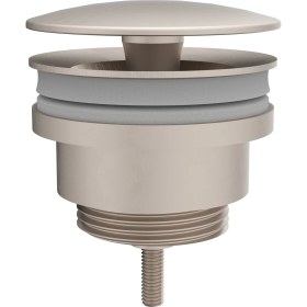 Resim VitrA Origin A4514834 Yuvarlak Lavabo Süzgeci, Universal, Sabit, Fırçalı Nikel 