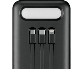Resim Zibox Powerway TX80 80.000mAh Kablolu Dijital Göstergeli Gerçek Fener Işıklı Kamp Siyah Powerbank 