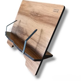 Resim hü ma tasarım ve aksesuar Hüma Ahşap Tablet Telefon Tutucu Ayarlanabilir Kitap Okuma Sehpası Standı Rahle 