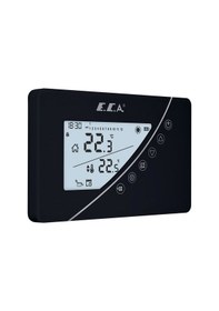 Resim E.C.A. Poly Touch 400B Kablosuz Oda Termostatı Siyah 