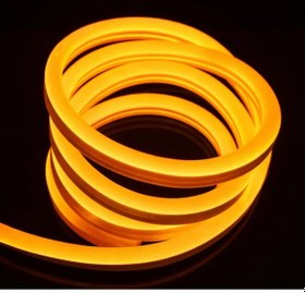 Resim Neon Şerit Led 220 Volt Esnek Silikonlu Aydınlatma + Fiş Dahil 2 Mt Amber Amber 