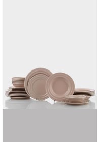 Resim Kütahya Porselen New Tuvana 24 Parça Yemek Seti Pembe 