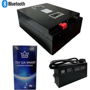 Resim Ortec 72V 100AH LiFePO4 Bluetooth Özellikli - 72V 25A Li-Ion ve LiFePO4 Şarj Cihazı Seti 