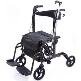 Resim Dm-9124 Lüx Ayak Pedallı Alüminyum Rolatör Hem Rolatör Hem Tekerlekli Sandalye 