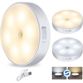 Resim Unichrome 2 Renk Hareket Sensörlü USB Şarj Edilebilir Gece Lambası Çok Renkli 