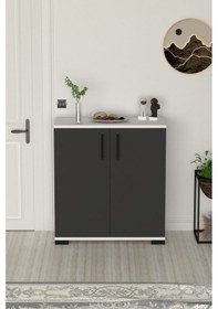 Resim Athena Çok Amaçlı 2 Kapaklı ,kahve Köşesi,mutfak,banyo, Kiler Dolabı Antrasit Gri Antrasit 