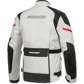 Resim Motoanl Motosiklet Montu 4 Mevsim Long Dayanıklı Oxford Kumaş Yumuşak Astarlı Motor Mont Man Grey 