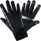 Resim Dokunmatik Ekranlı Kışlık Kadife Kaymaz Tırmanma Kış Sıcak Eldiveni Sıçrama Koruyucu 