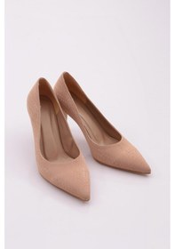 Resim Dgn 1002 Kadin Topuklu Stiletto Ayakkabi 1002-2453-R15044 Ten 