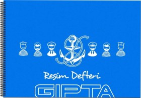 Resim Spiralli Resim Defteri 35x50 40 Yaprak Plastik Kapak Lacivert 