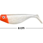 Resim Silikon Balık Yem - Dft - 6cm - Kırmızı/beyaz 141-3017 