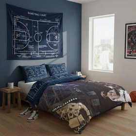 Resim Basketbol Efsane Bundle | Kupa | Nevresim Takımı | Duvar Örtüsü - 160 cm x 220 cm / 100 cm x 135 cm 