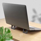 Resim Siyah Laptop Standı Macbook Tutucu Katlanabilir Taşınabilir Tablet Notebook Standı McStorey