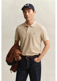 Resim Gant Erkek Bej Regular Fit Logolu Polo Yaka T-shirt-14699 