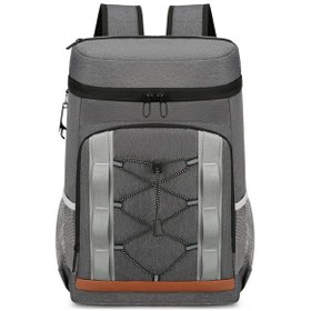 Resim Padalink Dış Mekan Piknik Ve Kamp İçin Çift Katlı Isı Saklama Çanta, Kalın Alüminyum Folyo İç, Su Geçirmez, Uzun Süre Isı/soguk Tutma Koyu Gri Çok Renkli 