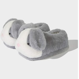 Resim Defacto Kız Çocuk Tavşan Temalı Düz Taban Panduf C8424a825wngr41 Gri 