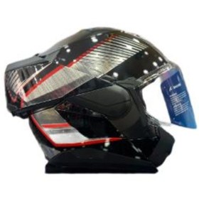 Resim Shark Oxo 180 Çene Açılır Kask Siyah Kırmızı 
