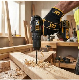 Resim Cat DX1010.1 18V 2.0AH Li-ion Çift Akülü Kömürsüz Profesyonel Şarjlı Darbeli Matkap + 20 Parça Delme Vidalama Uç Seti 