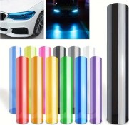 Resim Chenkestoreone 12x39 Inç Pembe Renkli Araç Ve Motosiklet Far Stop Yapışkanlı Vinyl Film 