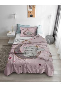 Resim Sevimli Fil Tek Kişilik Pike (Yastık Kılıflı) 