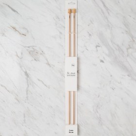 Resim La Mia Whitewood 3 mm 36 cm Ahşap Örgü Şişi 