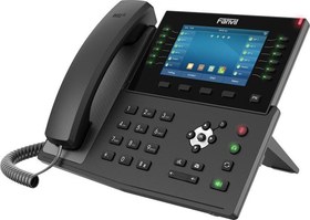 Resim X7C Renkli Ekran IP Telefon (POE)-Siyah 