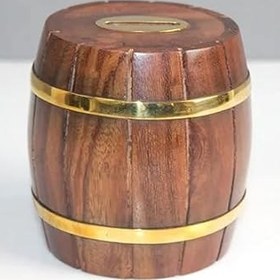 Resim Pirinç Detaylı Fıçı Kumbara Model 1 