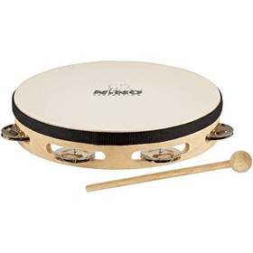 Resim Nino NINO47 Headed Wood 8" Tambourine 