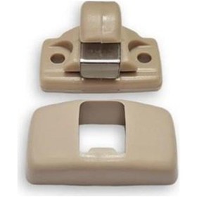 Resim VW Polo 2002-05 Güneşlik Tutucu Klipsi Kanca Bej Krem 3B0857561B 